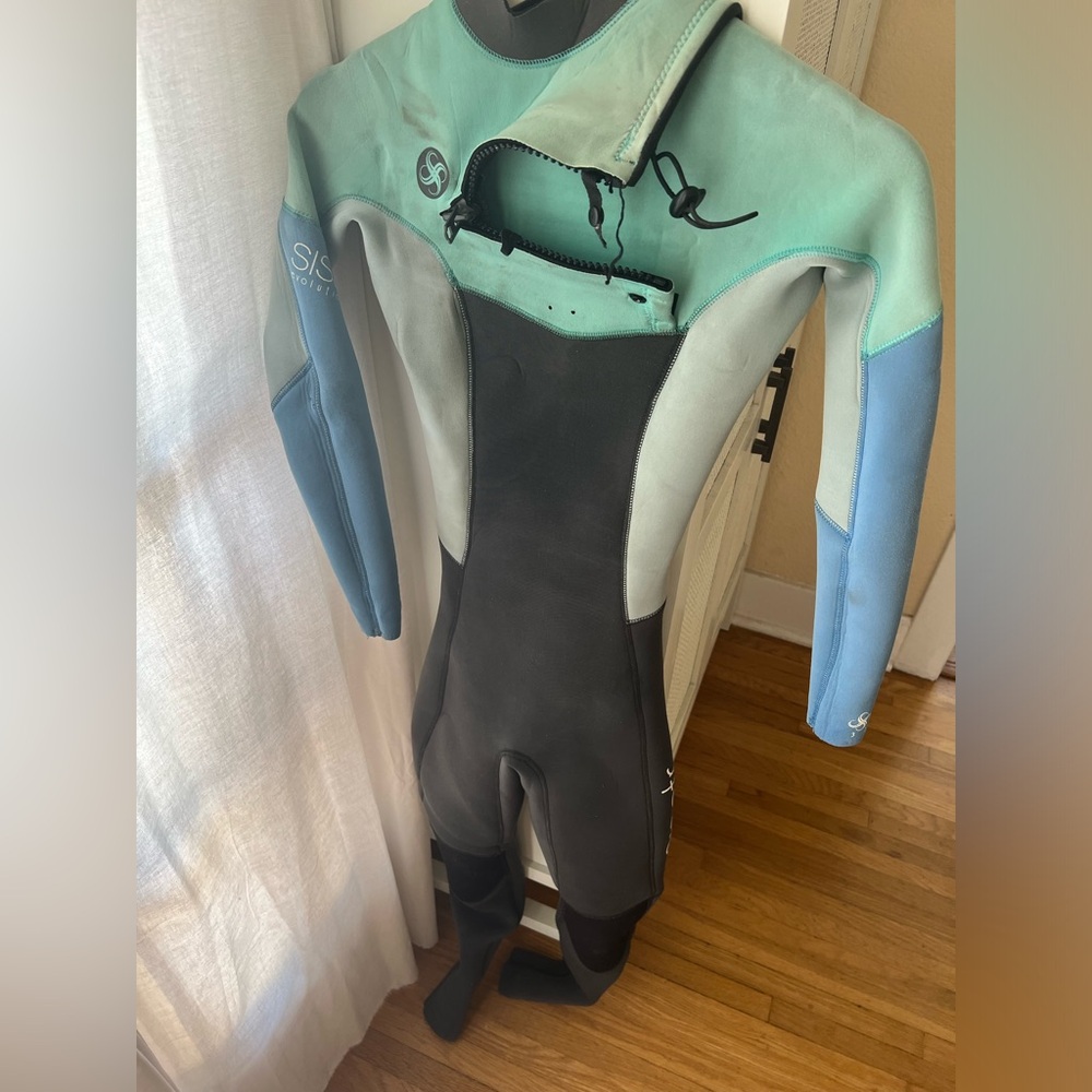 Women's Blue and Black Wetsuit